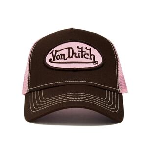 VON DUTCH BROWN & PINK CLASSIC TRUCKER HAT